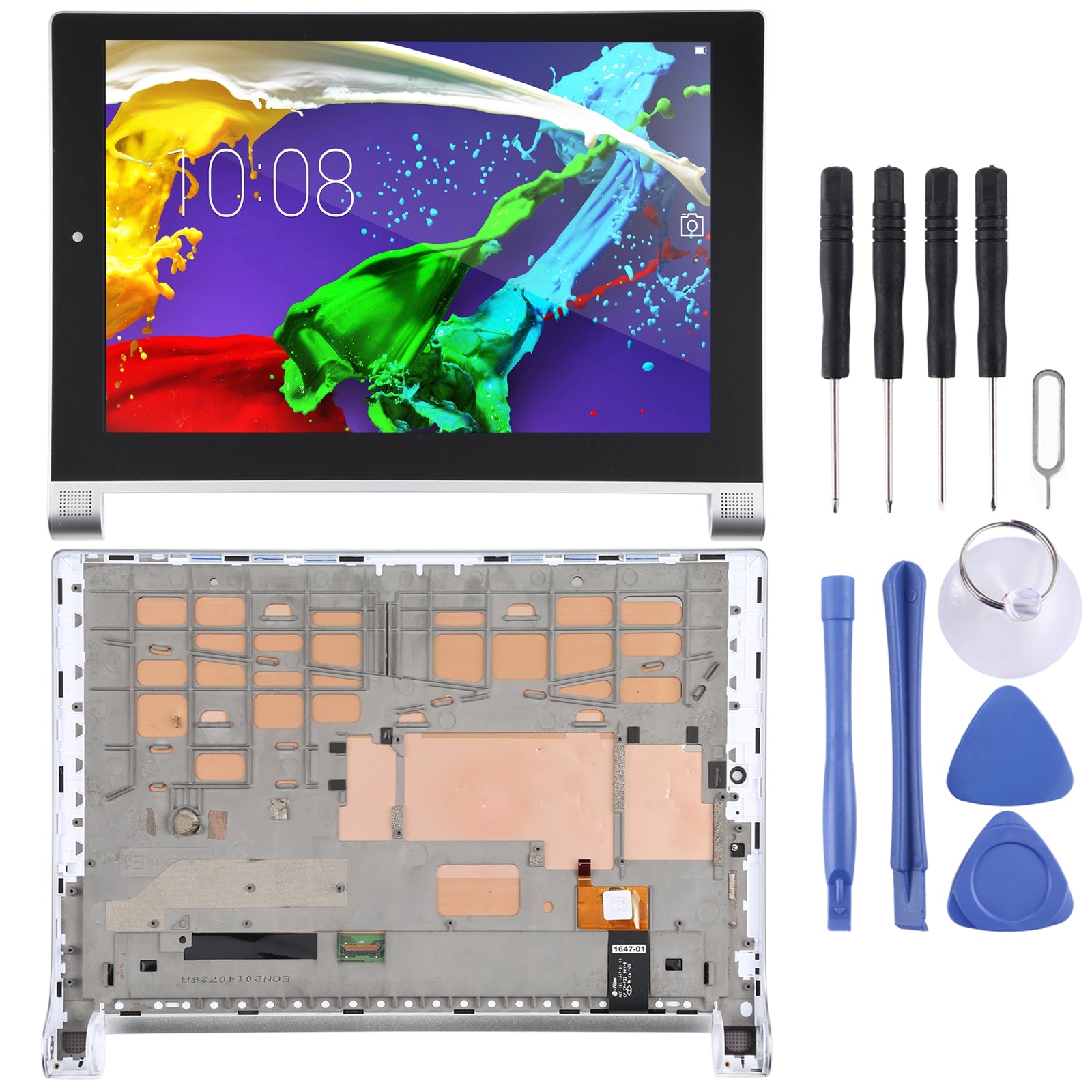 Ecran complet LCD + Tactile + Châssis Tablette Lenovo Yoga 2/1050 1050F Argent