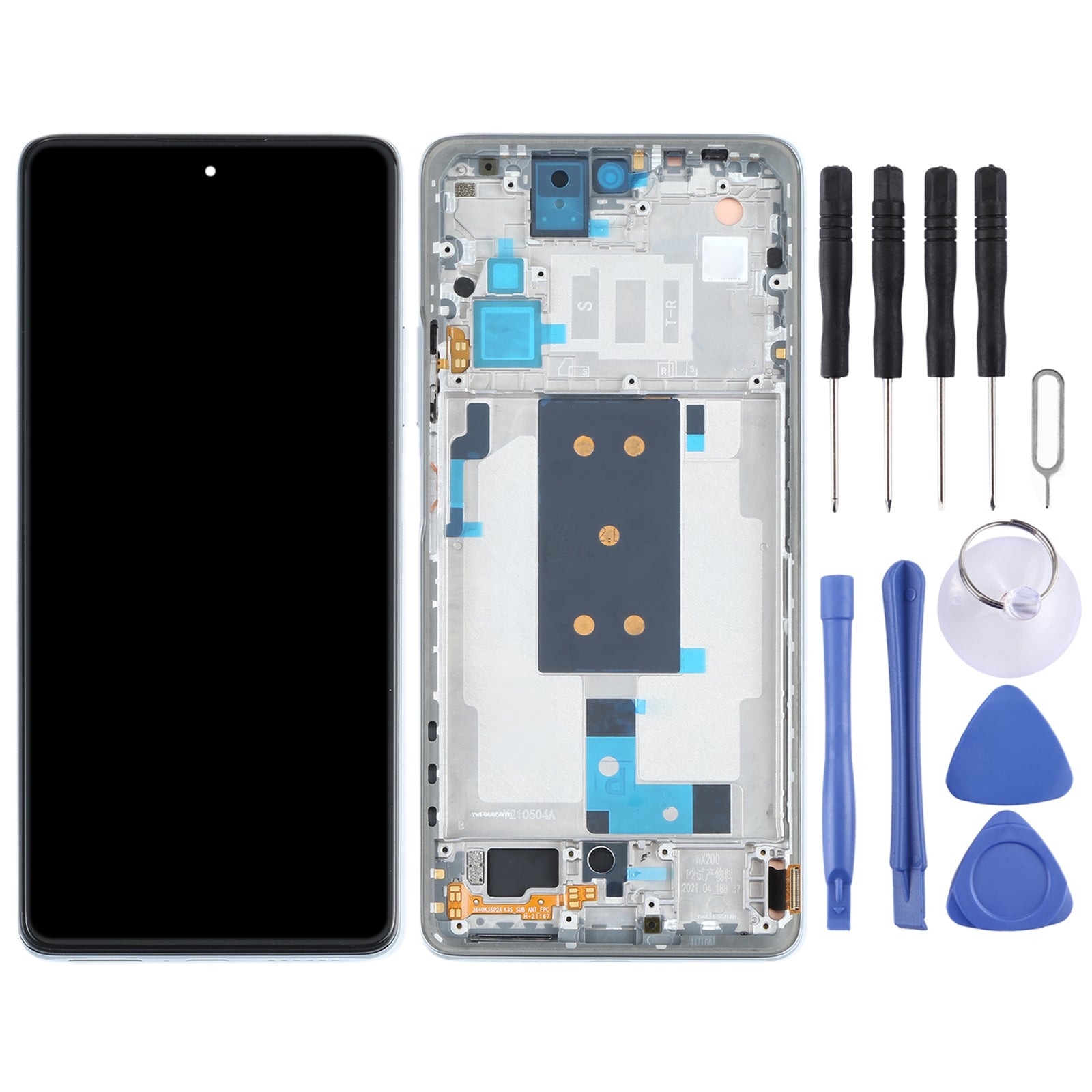 Pantalla Completa LCD + Tactil + Marco Oled Xiaomi MI 11T / 11T Pro Plata