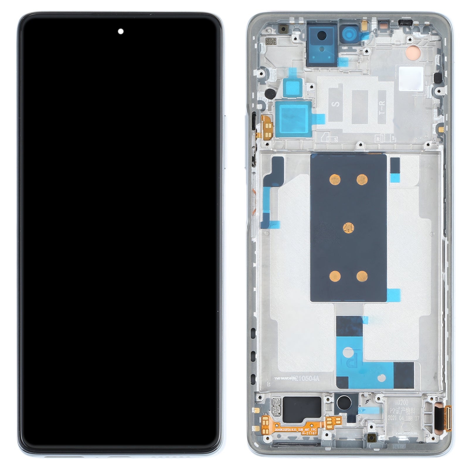 Pantalla Completa LCD + Tactil + Marco Oled Xiaomi MI 11T / 11T Pro Plata