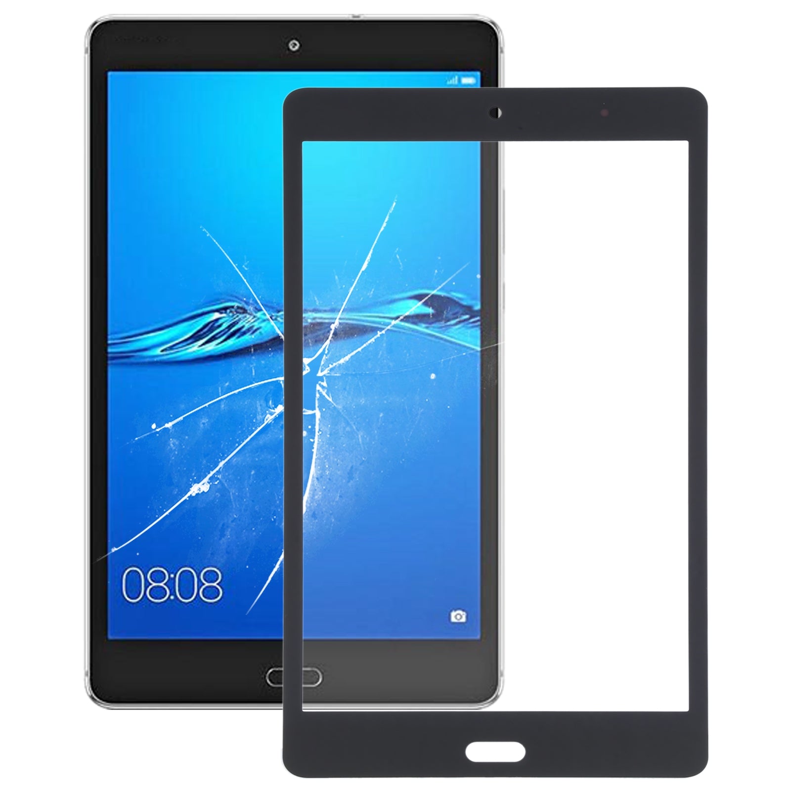 Outer Glass Front Screen Huawei MediaPad M3 Lite 8.0 CPN-W09 Black