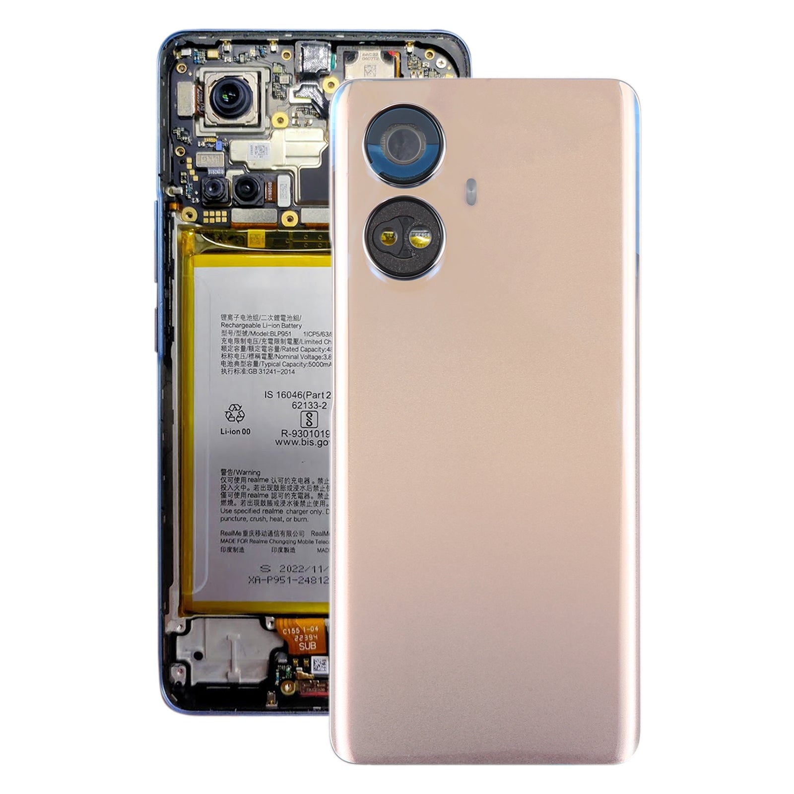 Battery Cover Back Cover Realme 10 Pro+ Gold