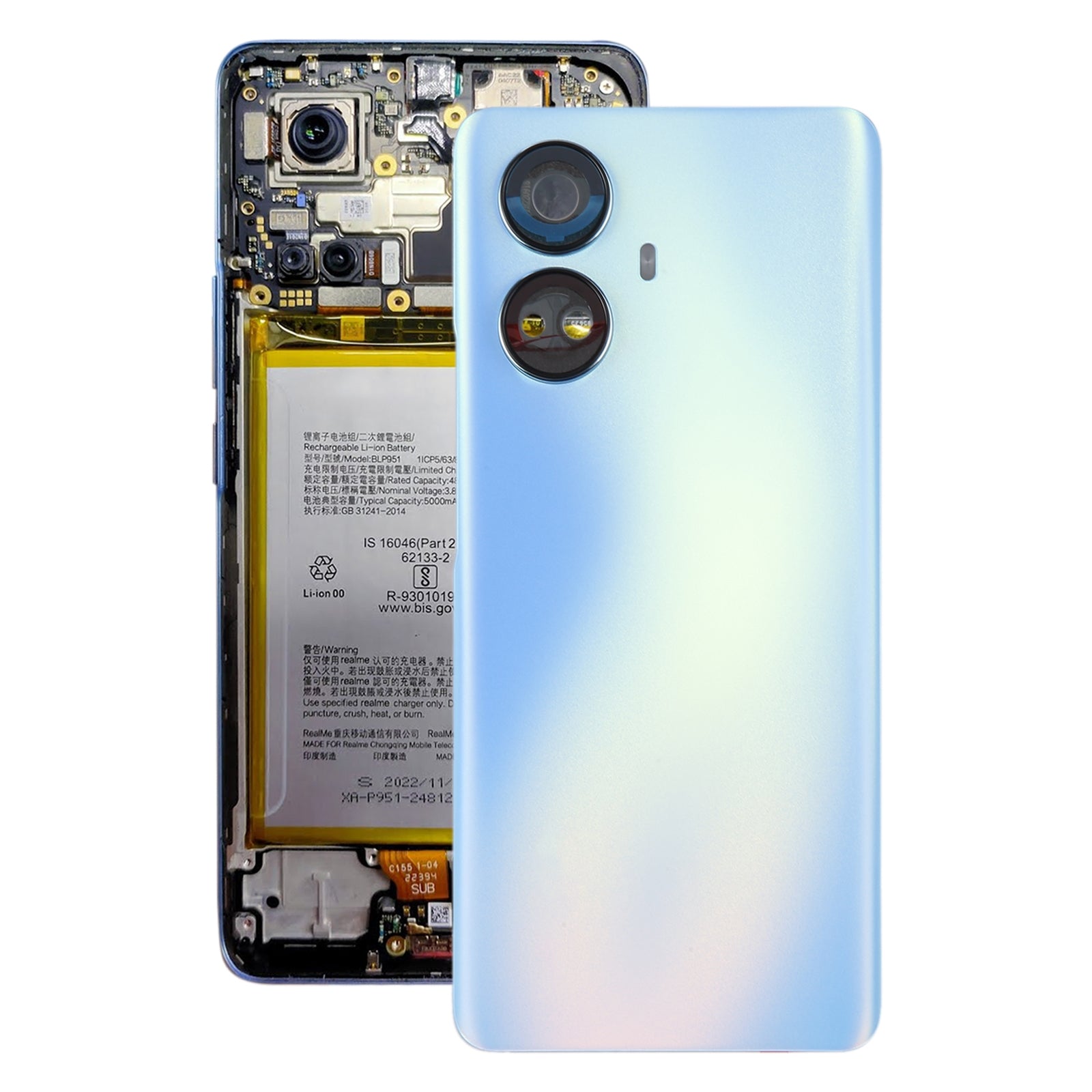 Battery Cover Back Cover Realme 10 Pro+ Blue