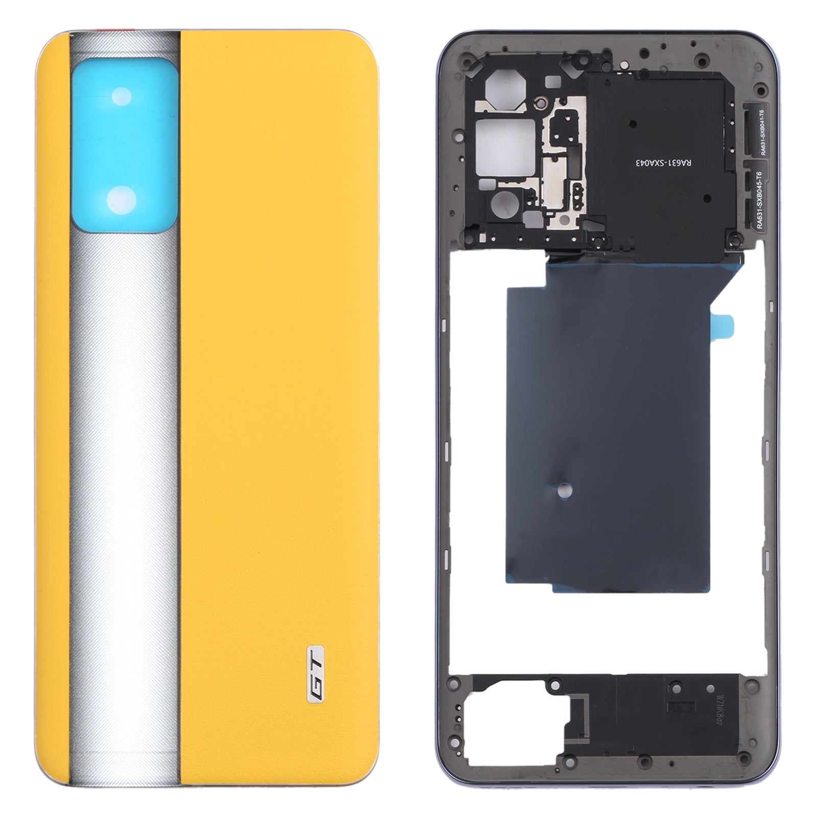 Châssis LCD Frame + Cache Batterie Oppo Realme GT RMX2202 Jaune