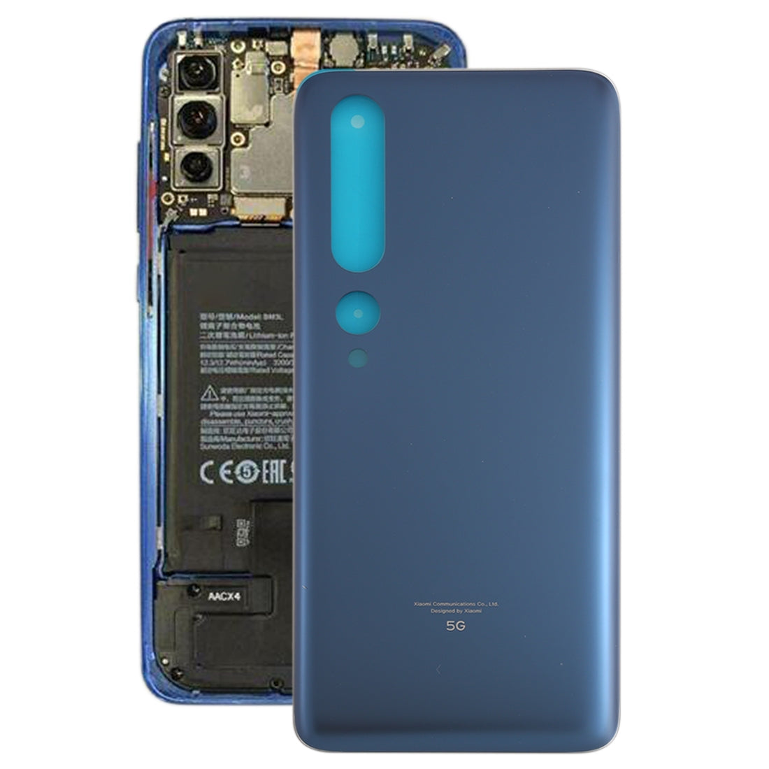 Cache Batterie Cache Arrière Xiaomi MI 10 Pro 5G Gris