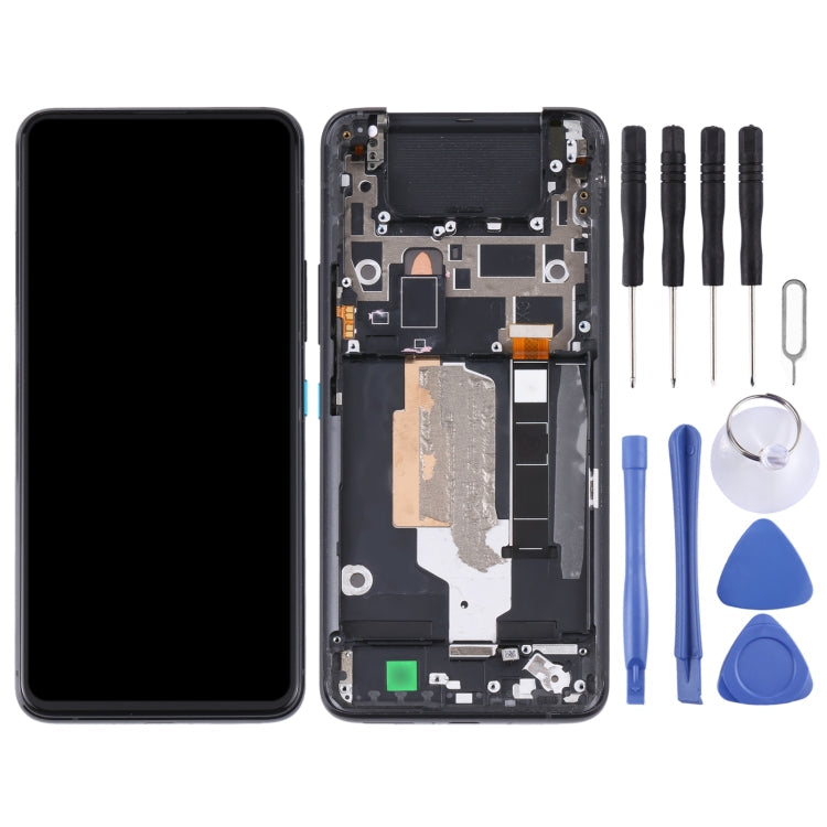 LCD Screen and Digitizer Full Assembly with Frame for Asus Zenfone 8 Flip ZS672KS (Black)