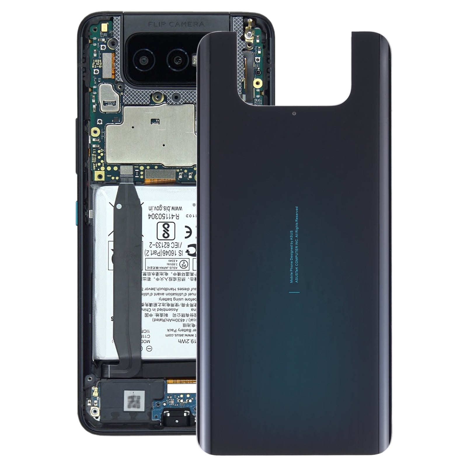 Battery Cover Back Cover Asus Zenfone 7 Pro ZS671KS Black
