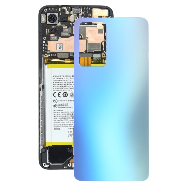 Coque Arrière de Batterie en Verre pour Oppo Reno 7 Pro 5G (Bleu)