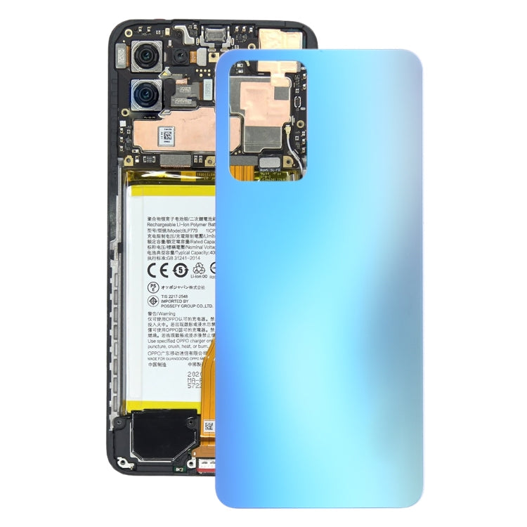 Glass Battery Back Cover for Oppo Reno 7 5G China (Blue)