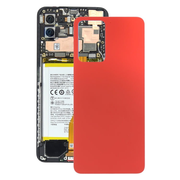 Glass Battery Back Cover for Oppo Reno 7 5G China (Red)