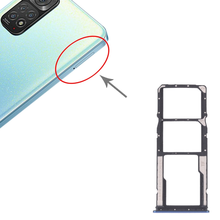 SIM Card Bandeil + Sim Card Bandeil + Micro SD Card Tray for Xiaomi Redmi Note 11 / Redmi Note 11s (Dark Blue)