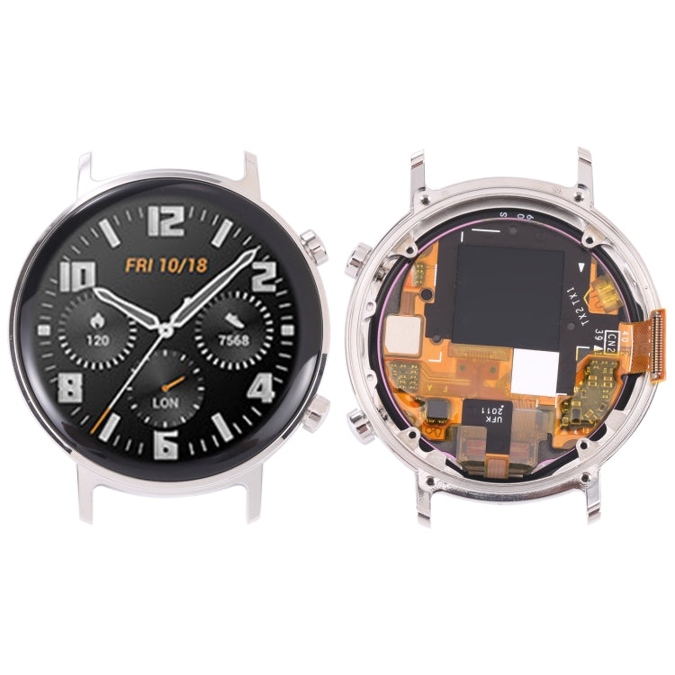 Pantalla LCD Original y Montaje Completo con Marco Para Huawei Watch GT 2 42 mm (Plata)