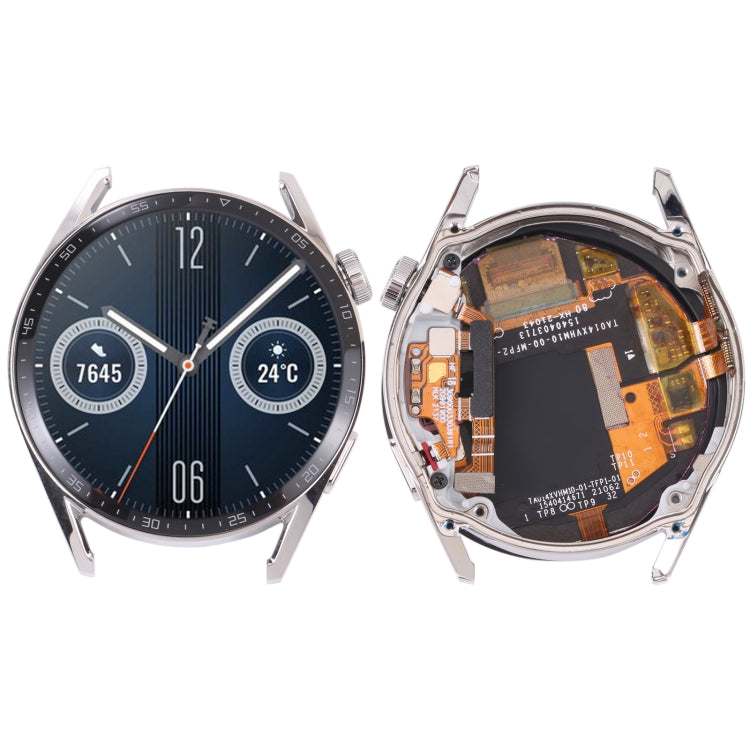 Original LCD Screen and Full Assembly with Frame for Huawei Watch GT 3 46mm MIL-B19 (Silver)