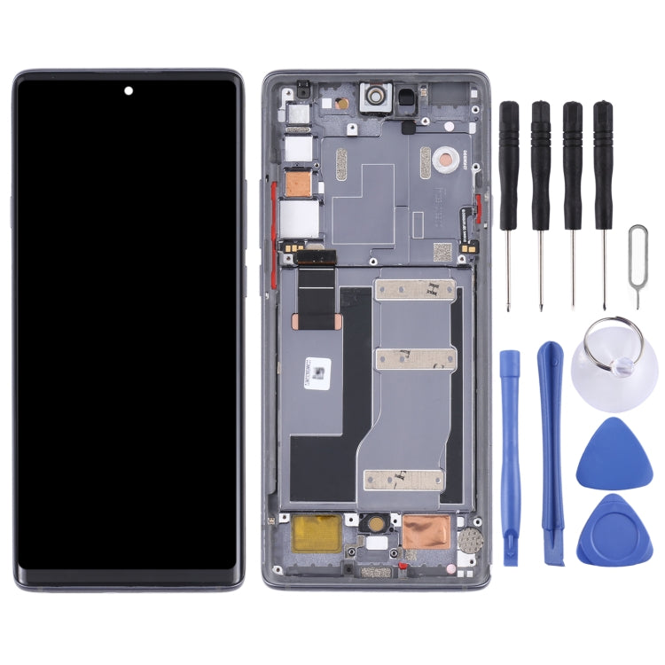 Original LCD Screen and Complete Assembly with Frame TCL 20 Pro 5G T810H (Black)