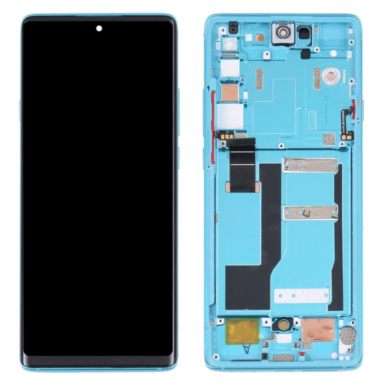 Original LCD Screen and Complete Assembly with Frame TCL 20 Pro 5G T810H (Blue)
