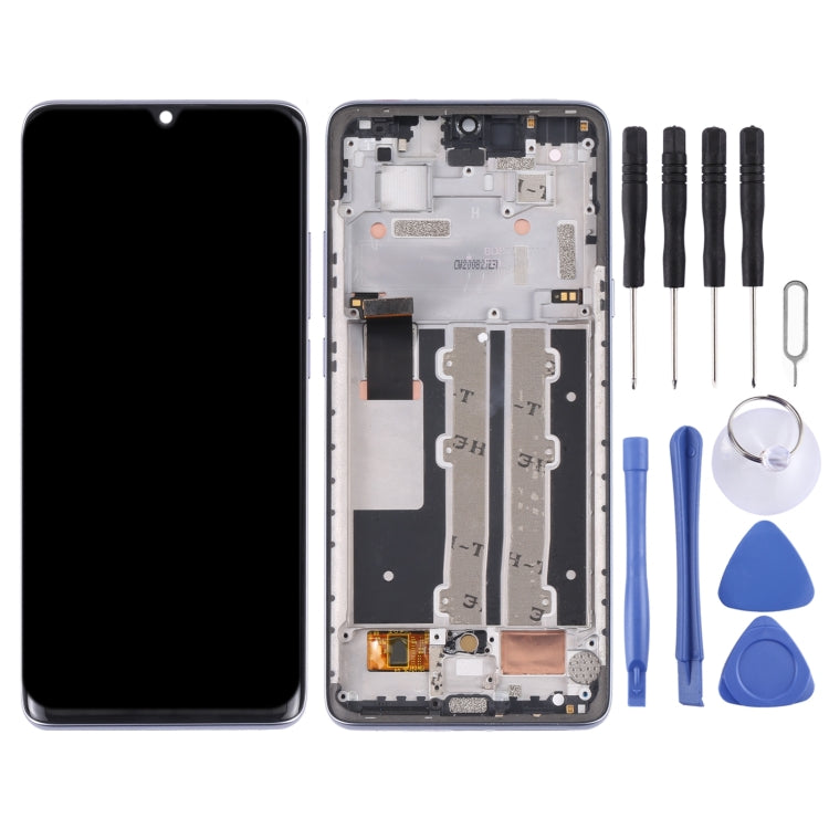 Original LCD Screen and Complete Assembly with Frame TCL 10 Plus (Black)