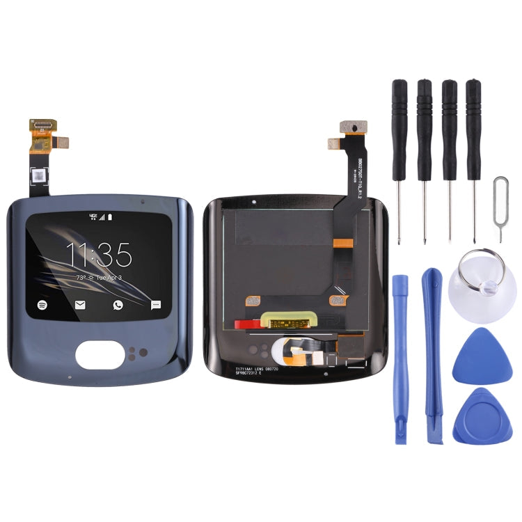 Original Secondary LCD Screen and Digitizer Complete Assembly for Motorola Razr 5G (Black)