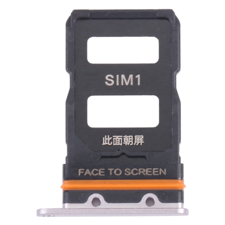 Bandeja de Tarjeta SIM + Bandeja de Tarjeta SIM Para Xiaomi 12 / 12X (Plata)