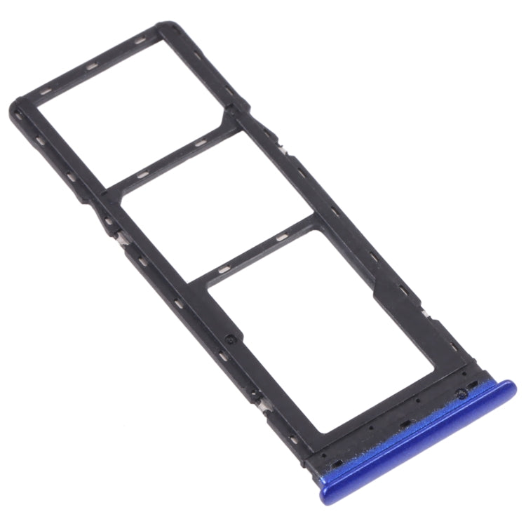 Plateau de carte SIM + plateau de carte SIM + plateau de carte Micro SD pour Infinix Note 6 x610 (Bleu)