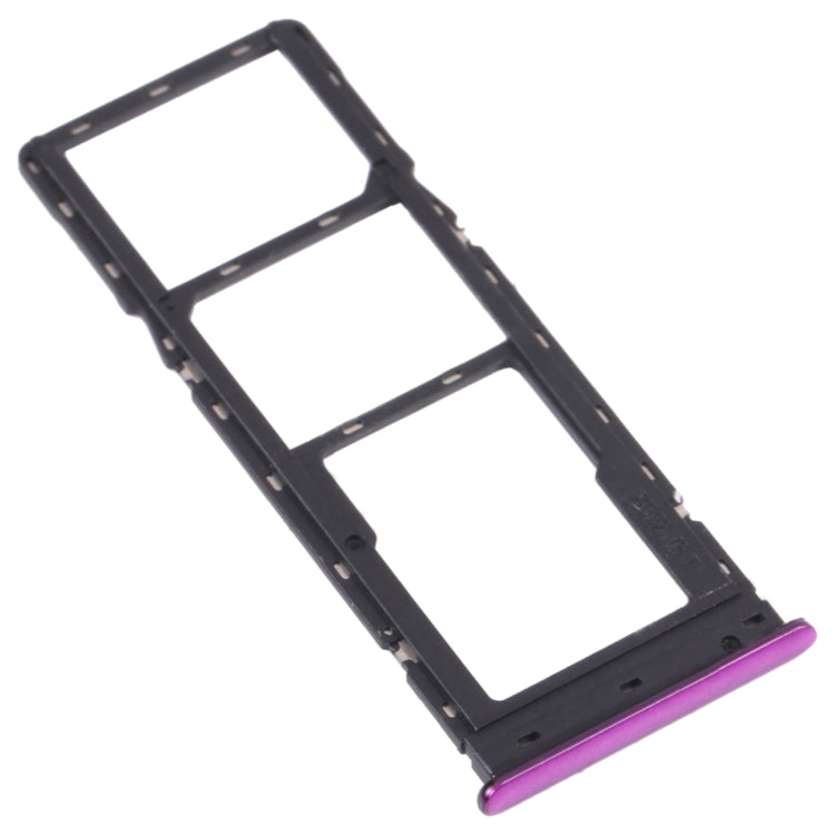 SIM Card Bandeil + Sim Card Bandeil + Micro SD Card Tray for Infinix S5 Lite X652B X652C (Purple)