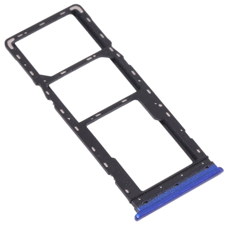 SIM Card Tray + SIM Tard Bandeil + Micro SD Card Tray for Tecno Spark 3 Pro / Spark 3 (Blue)
