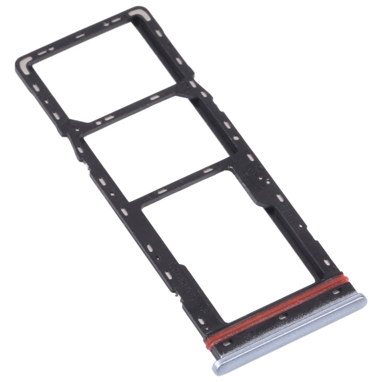 SIM Card Tray + SIM Card Tray + Micro SD Card Tray for Tecno Spark 7 KF6 (Silver)