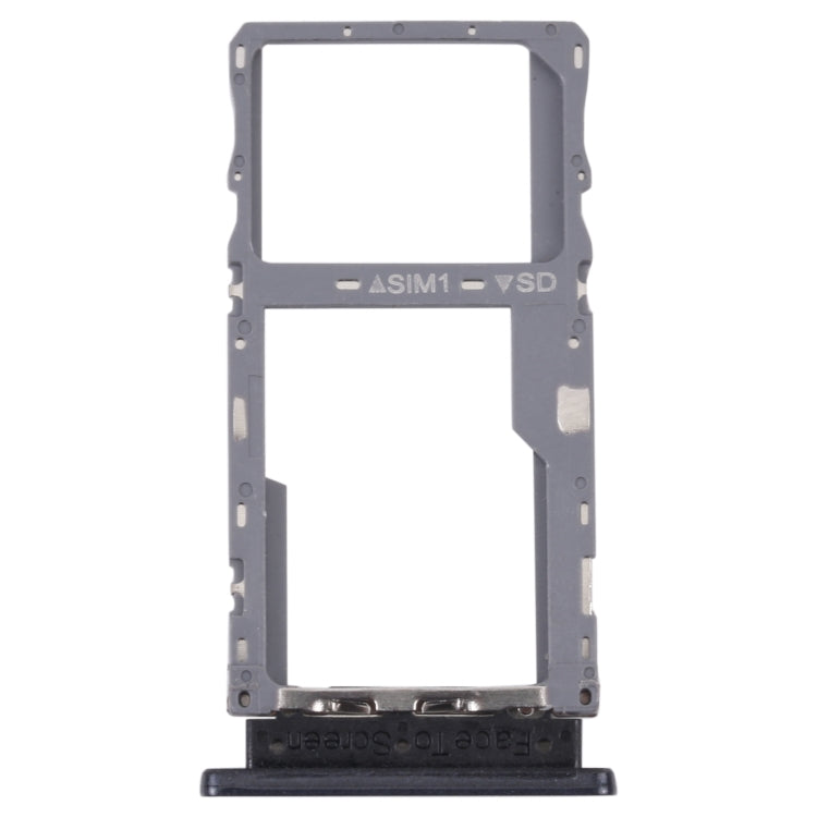 SIM Card Tray + Micro SD Card Tray For Alcatel 3V 2019 5032 5032d 5032a 5032J (Black)