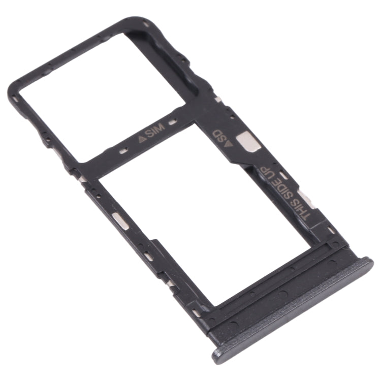 SIM Card Tray + Micro SD Card Tray TCL 10L / 10 Lite T770H T770B (Black)