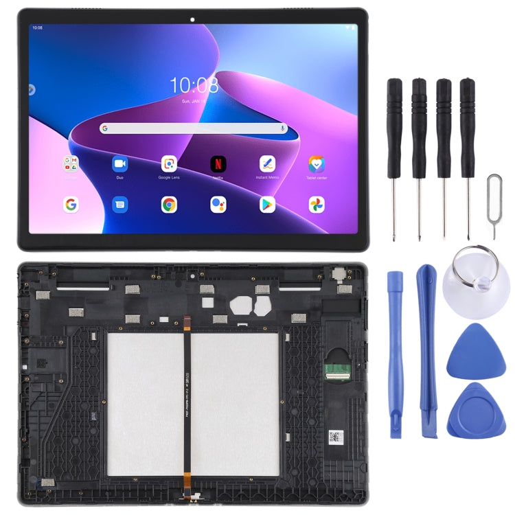 Complete LCD Screen and Digitizer Assembly with Frame for Lenovo Tab 5 Plus / M10 TB-X605L TB-X605F TB-X605M TB-X605 (Black)