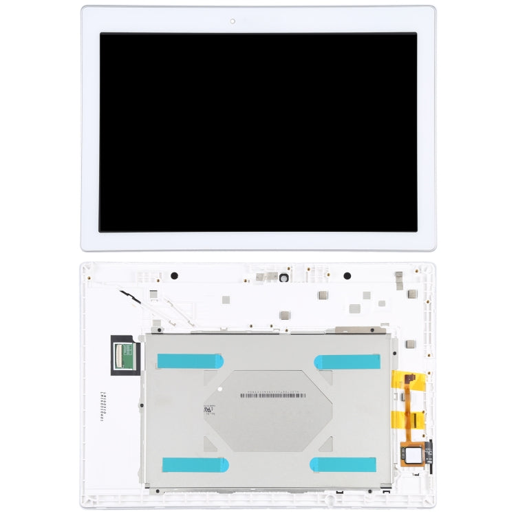 LCD Screen and Digitizer Full Assembly with Frame for Lenovo Tab 2 A10-70 A10-70F A10-70L (White)