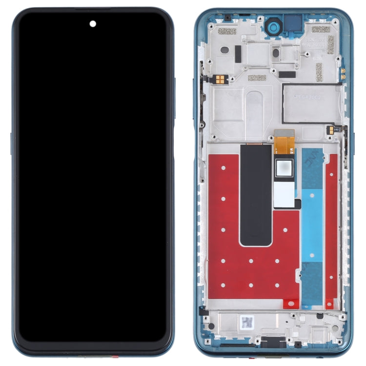 LCD Screen and Digitizer Full Assembly with Frame for Nokia X20 TA-1341 TA-1344 (Blue)