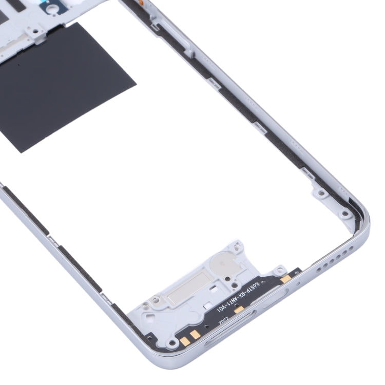 Plaque de lunette de cadre moyen d'origine pour Xiaomi Redmi Note 11 Pro 4G 2201116TG 2201116TI (argent)