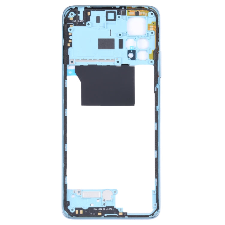 Plaque de lunette de cadre moyen d'origine pour Xiaomi Redmi Note 11 Pro 4G 2201116TG 2201116TI (bleu bébé)