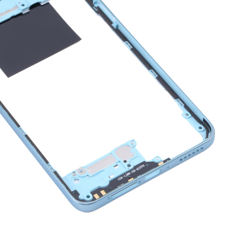 Original Middle Frame Bezel Plate For Xiaomi Redmi Note 11 Pro 4G 2201116TG 2201116TI (Baby Blue)