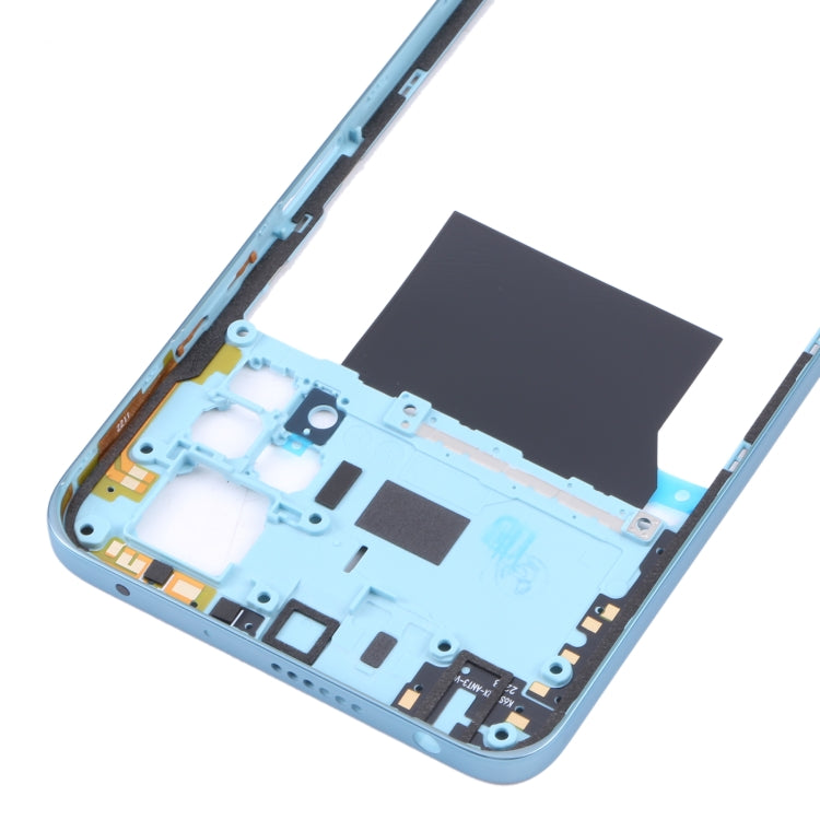 Plaque de lunette de cadre moyen d'origine pour Xiaomi Redmi Note 11 Pro 4G 2201116TG 2201116TI (bleu bébé)