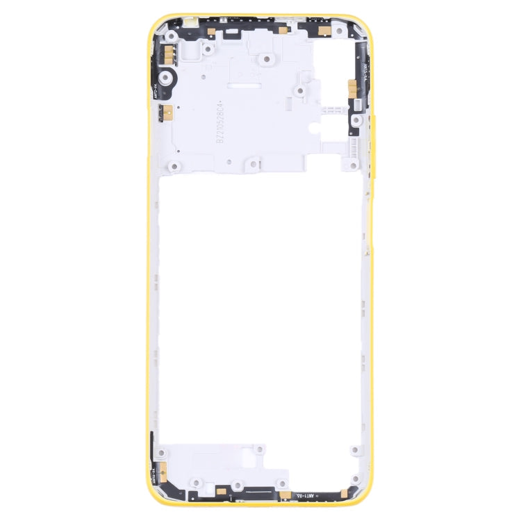 Plaque de lunette de cadre moyen d'origine pour Xiaomi Poco M3 Pro 5G M2103K19PG M2103K19PI (jaune)