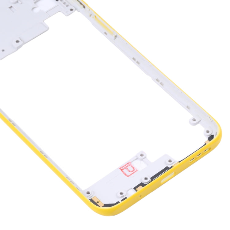 Original Middle Frame Bezel Plate For Xiaomi Poco M3 Pro 5G M2103K19PG M2103K19PI (Yellow)