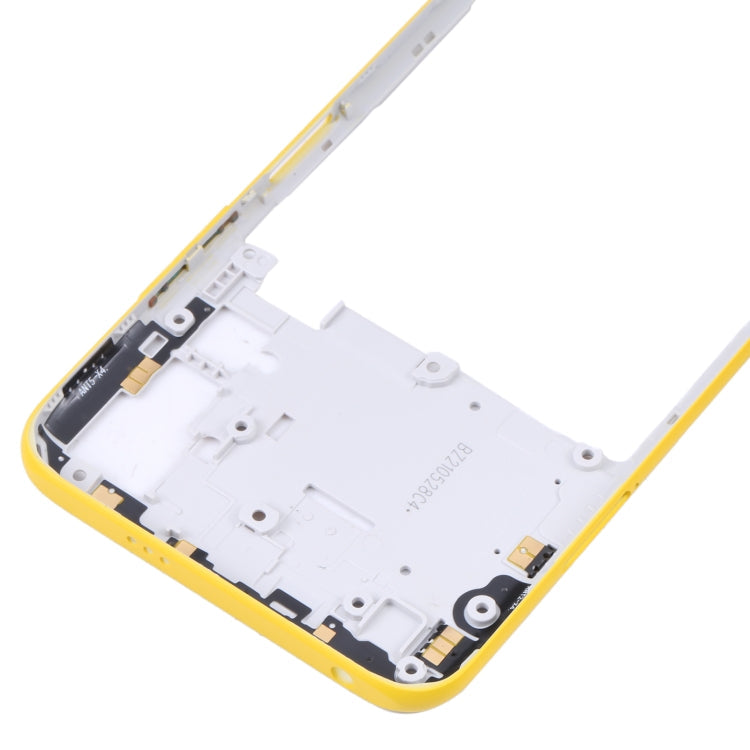 Plaque de lunette de cadre moyen d'origine pour Xiaomi Poco M3 Pro 5G M2103K19PG M2103K19PI (jaune)