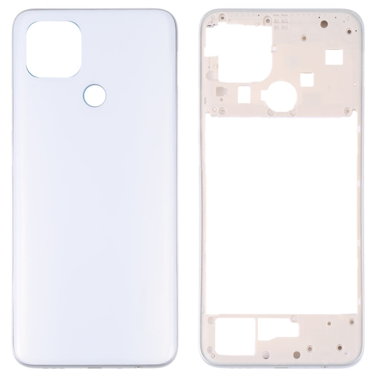 Battery Back Cover with Middle Frame for Oppo A15 / A15S / A35 (White)