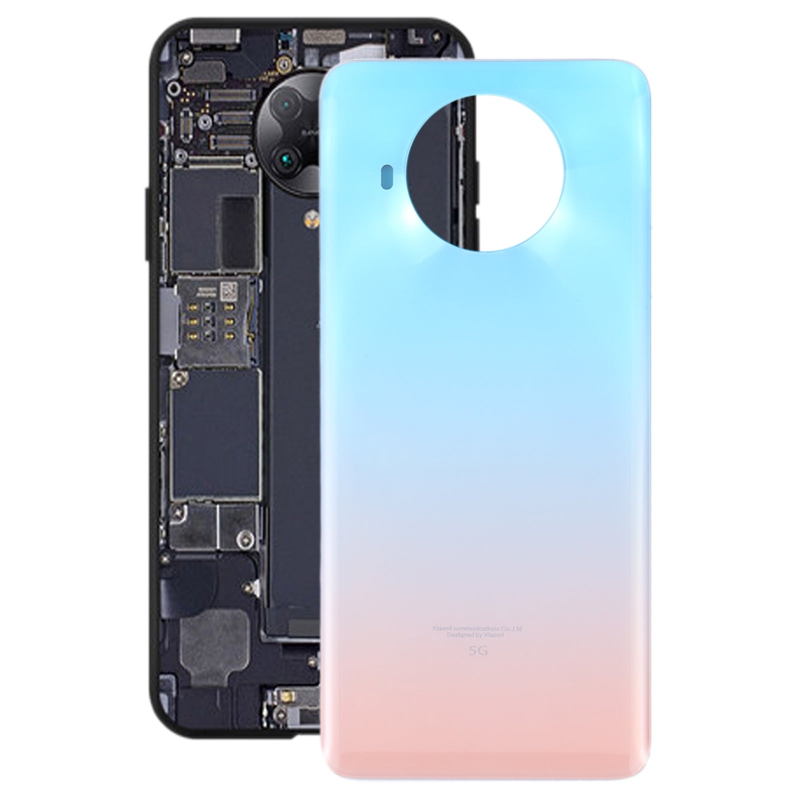 Cache Batterie Cache Arrière Xiaomi Redmi Note 9 Pro 5G / Mi 10T Lite 5G Bleu