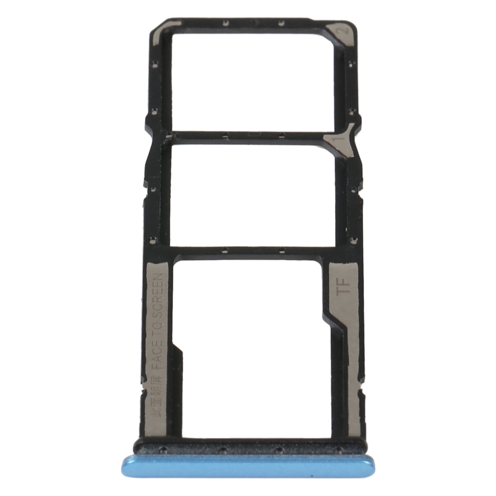 SIM Holder Tray Micro SIM / Micro SD Xiaomi Redmi 10A Blue