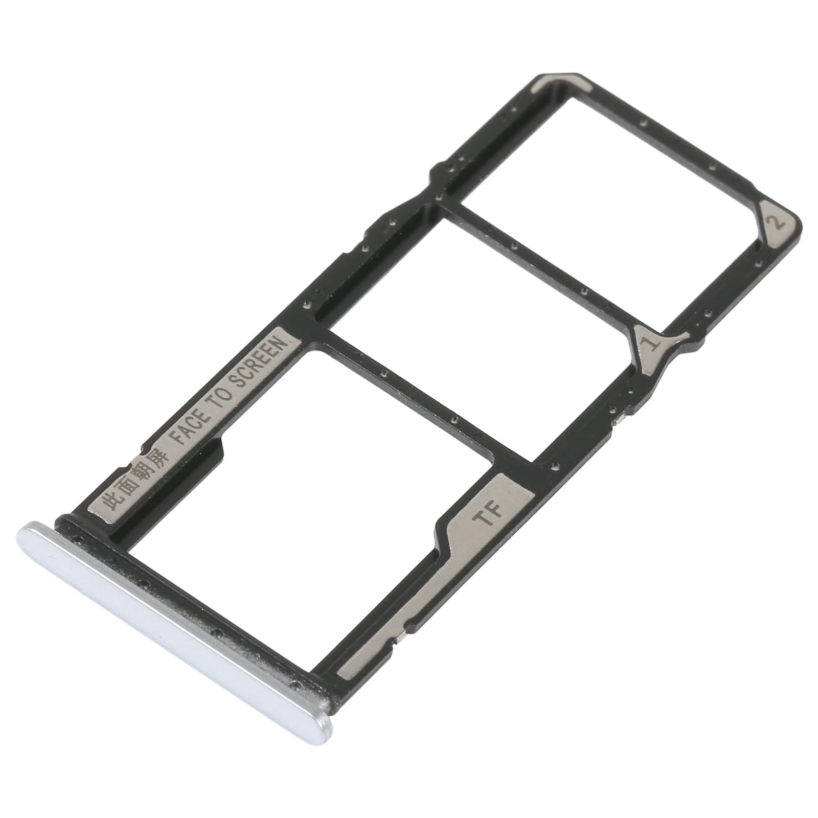SIM Holder Tray Micro SIM / Micro SD Xiaomi Redmi 10A Silver