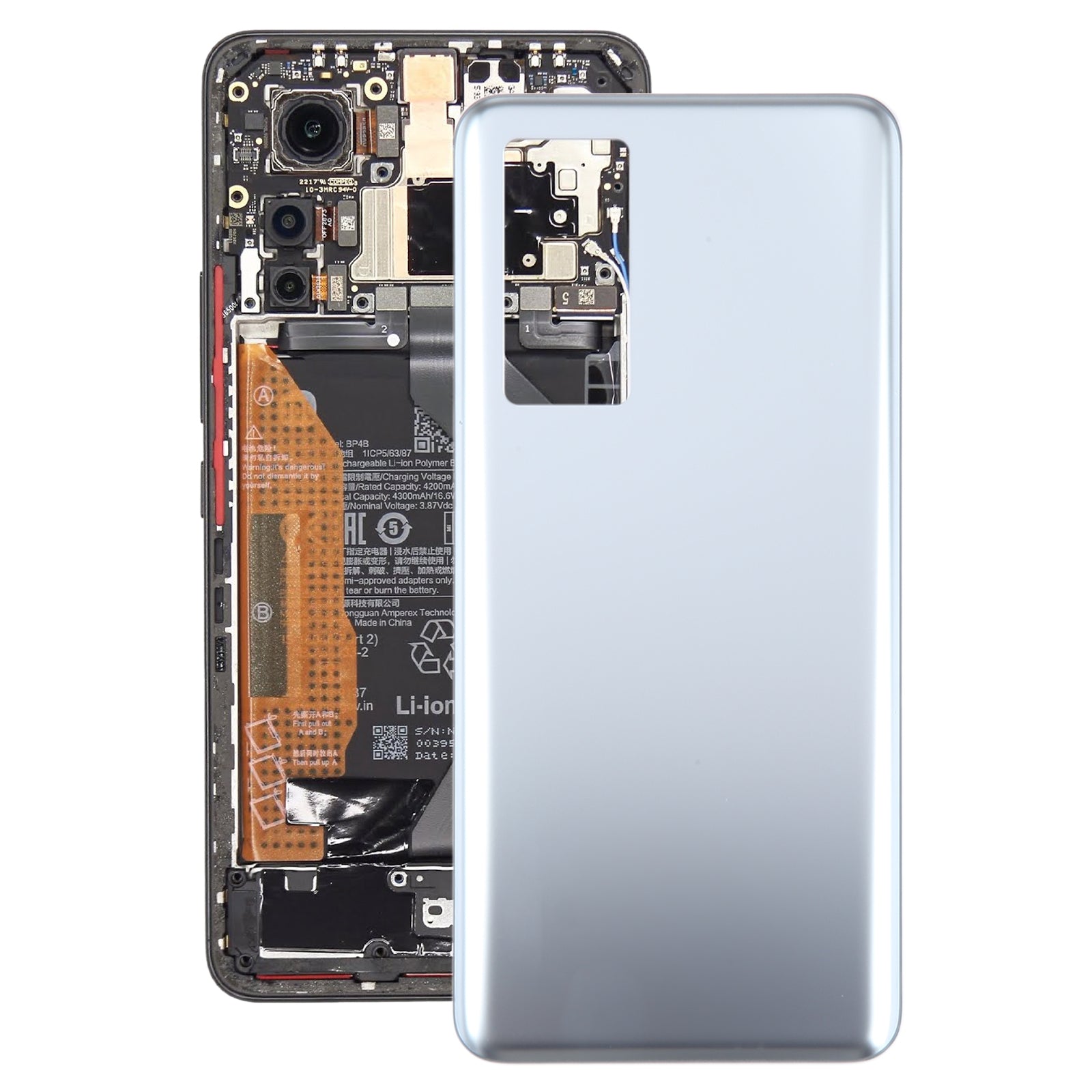 Cache batterie Cache arrière Xiaomi Redmi K50 Ultra / 12T / 12T Pro Gris