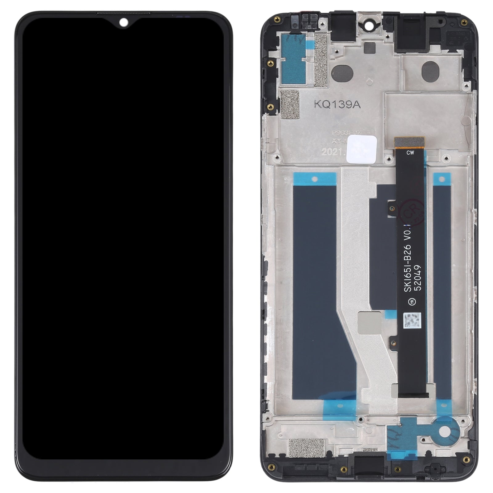 Full Screen LCD + Touch + Frame ZTE Blade A71 A7030 2021 Black