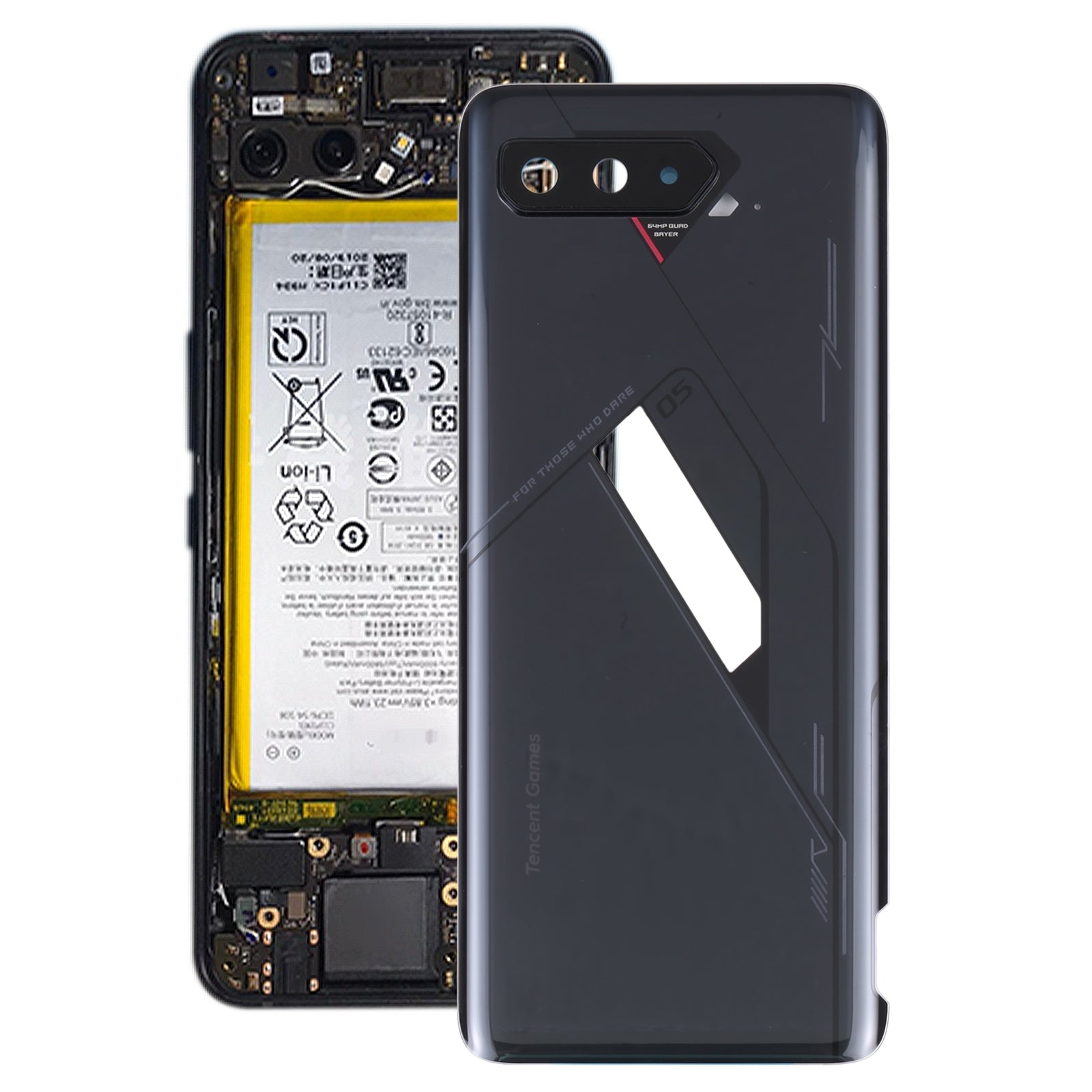 Tapa Bateria Back Cover Asus Rog Phone 5 Pro ZS673KS Negro
