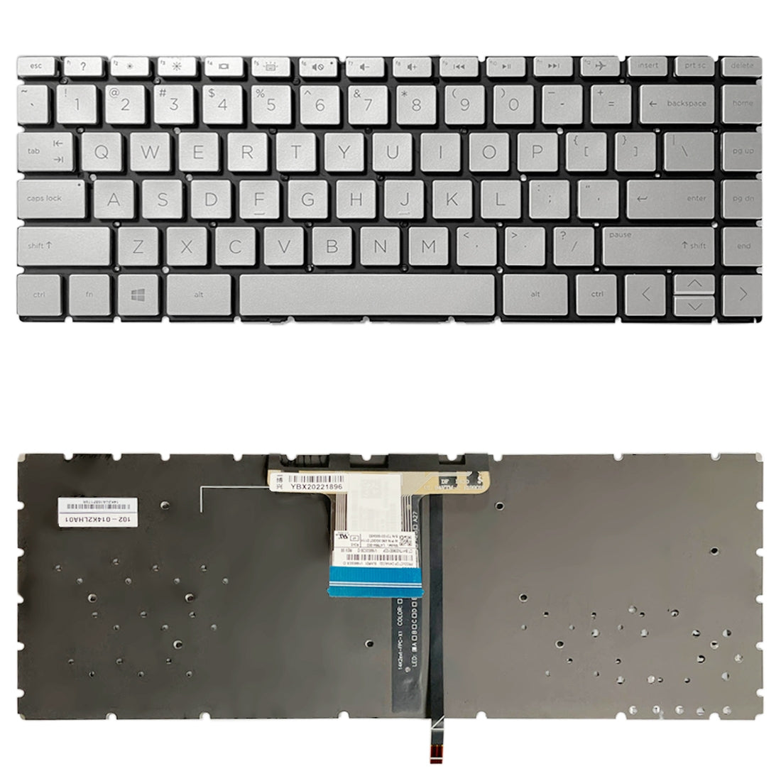Full Keyboard with Backlight HP Pavilion x360 14-CE 14-DH 14-cd 14m-cd 14t-cd 14-CE000 L47854-171 Silver