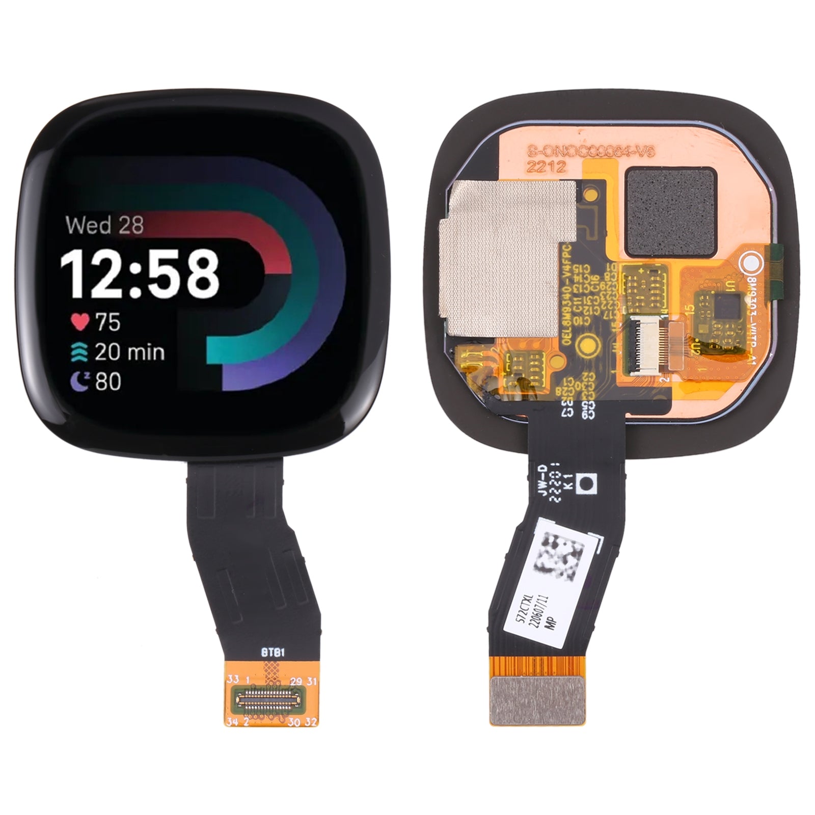Plein écran + numériseur tactile Fitbit Versa 4 / Sense 2