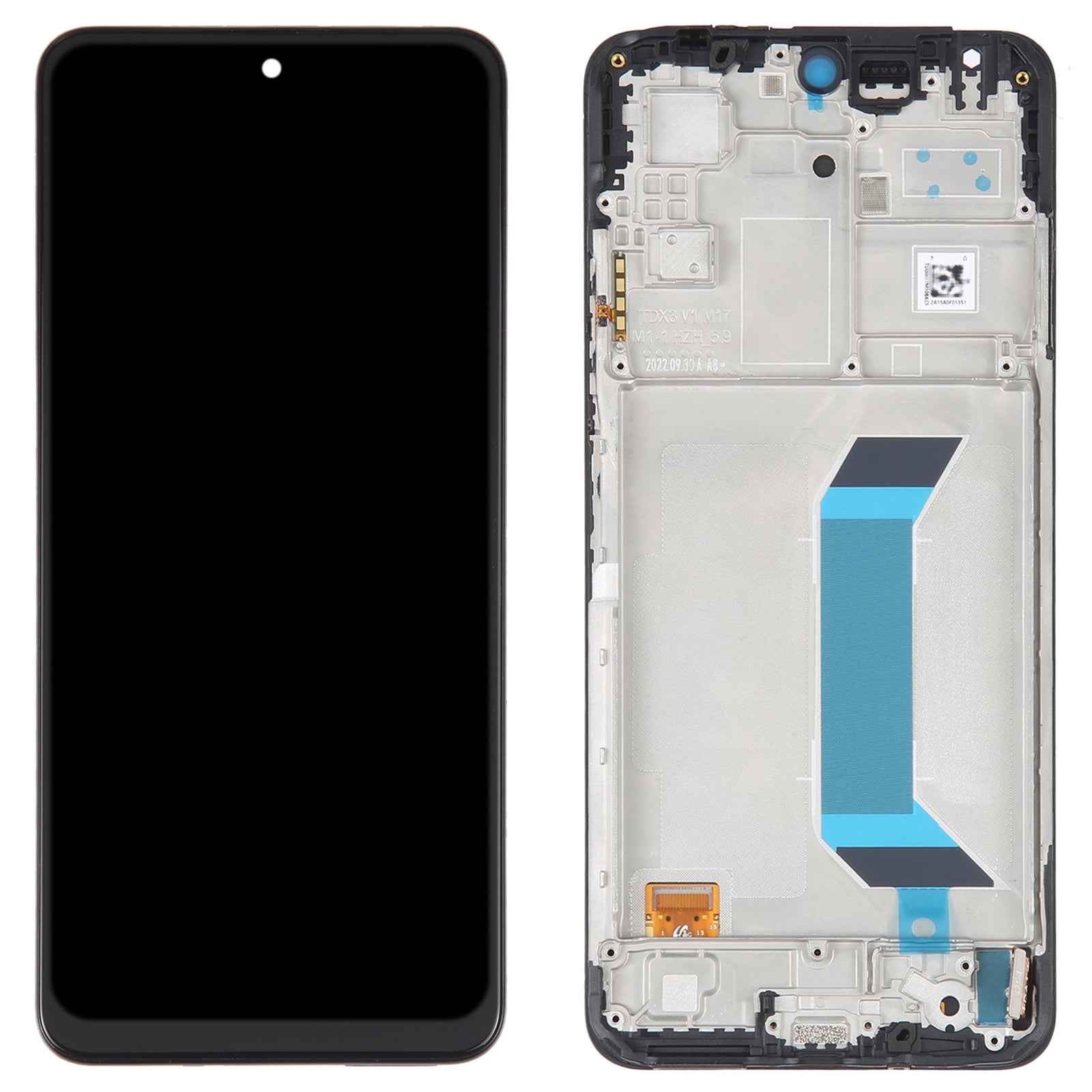 Pantalla AMOLED + Tactil + Marco Xiaomi Redmi Note 12 China Note 12 5G Negro