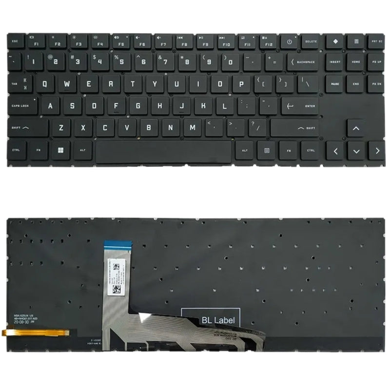 Complete Keyboard HP Omen 15-EK 15-EK0019NR 15-EN 15-EN0013DX TPN-Q236 White