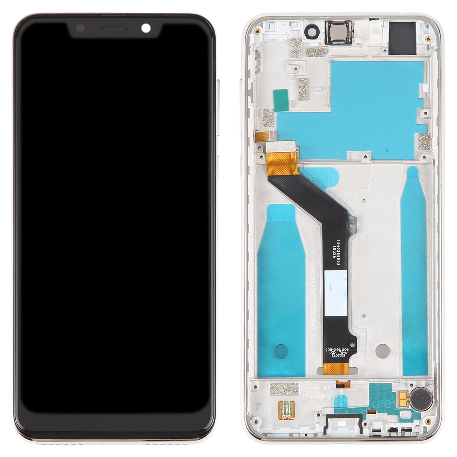 Ecran Complet + Tactile + Châssis Motorola Moto One / P30 Play Argent