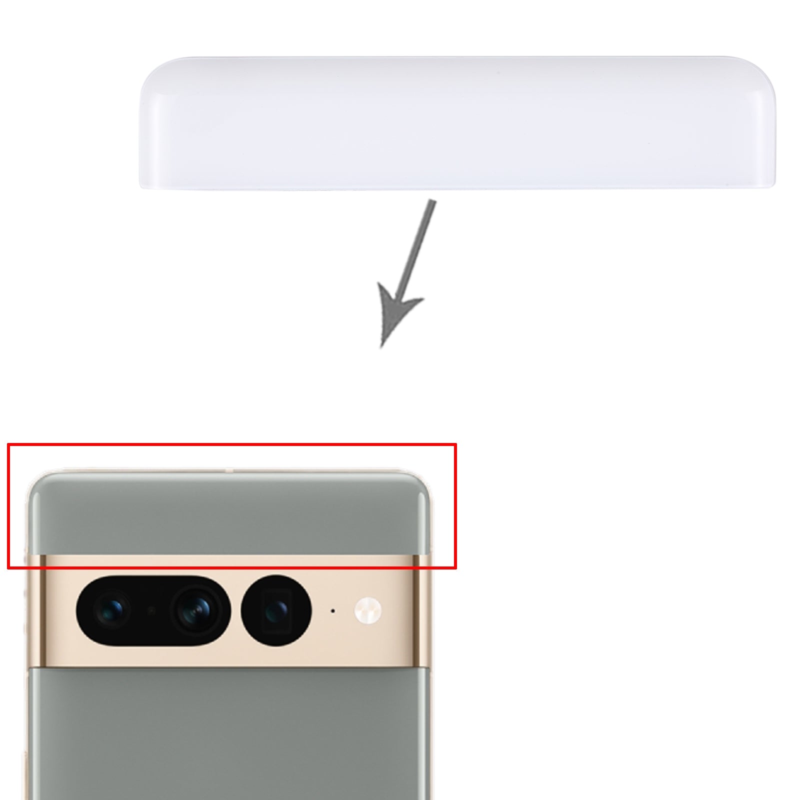 Tapa Carcasa Superior Google Pixel 7 Pro Blanco